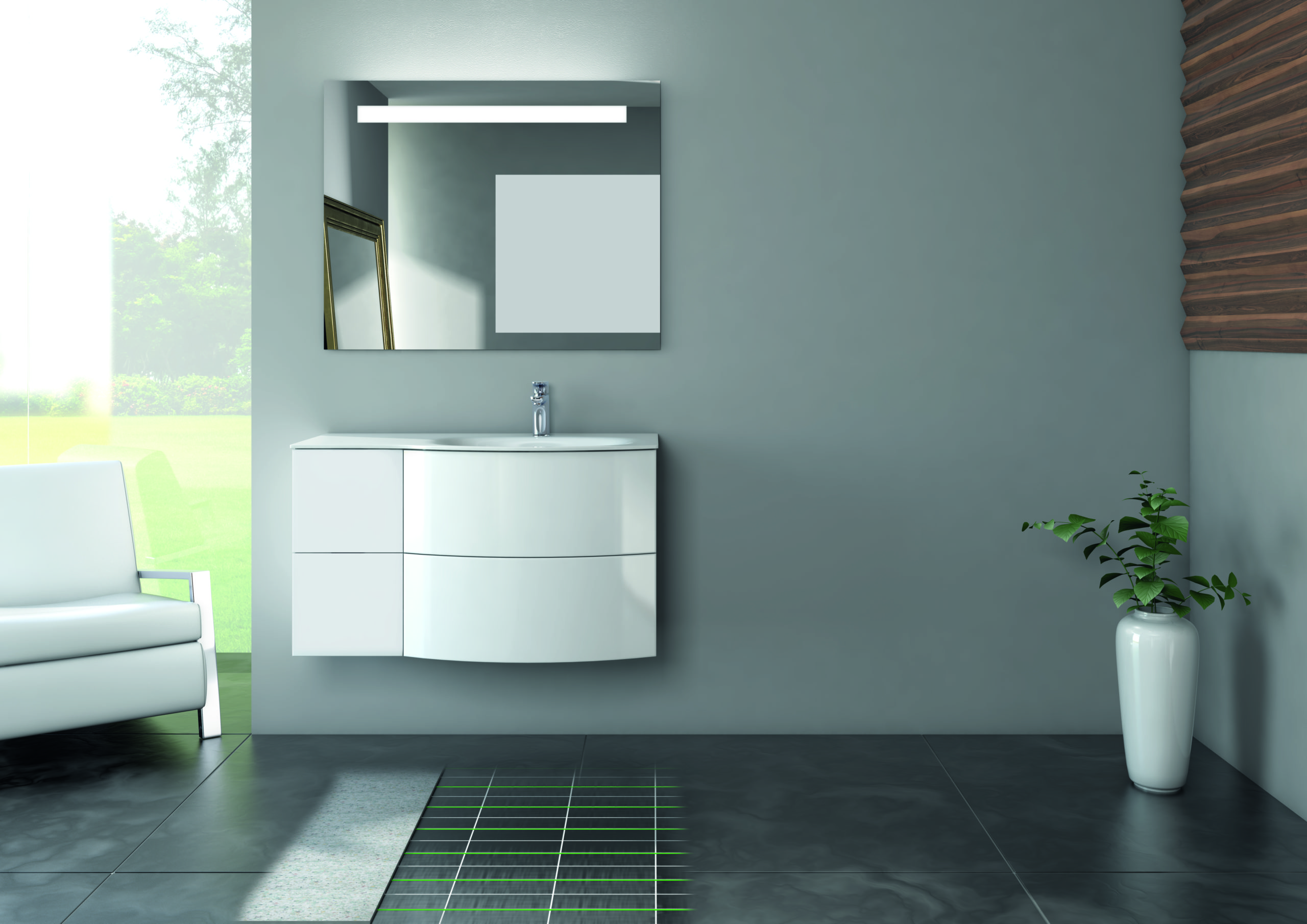 Wand- und Fußbodenheizung